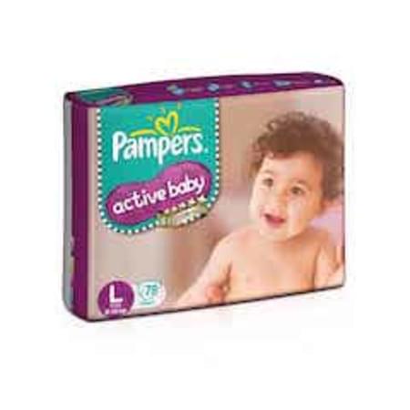 Pampers Active Baby Diapers Large Size 78 Pieces